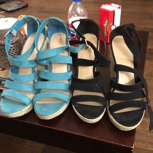 2 pairs of Mossimo Wedges.